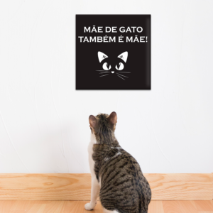 Azulejo Decorativo – Mãe de Gato – Preto