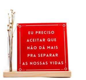 Azulejo  decorativo quadrado G + base flor – Eu preciso aceitar