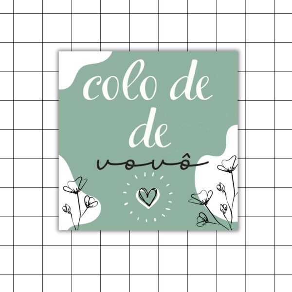 Azulejo Decorativo - Colo de Vovô - Verde