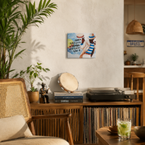 Azulejo Decorativo Quem Não Gosta de Samba – Dorival Caymmi (Dupla face ou Moldura)