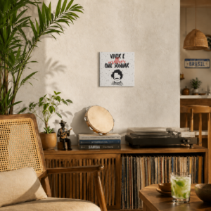 Azulejo Decorativo Viver é Melhor que Sonhar – Dupla face ou Moldura