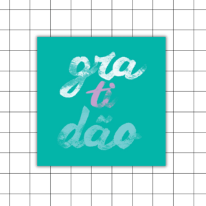 Azulejo Decorativo – Gratidão – Verde