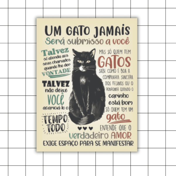 Azulejo Decorativo - Um Gato Jamais