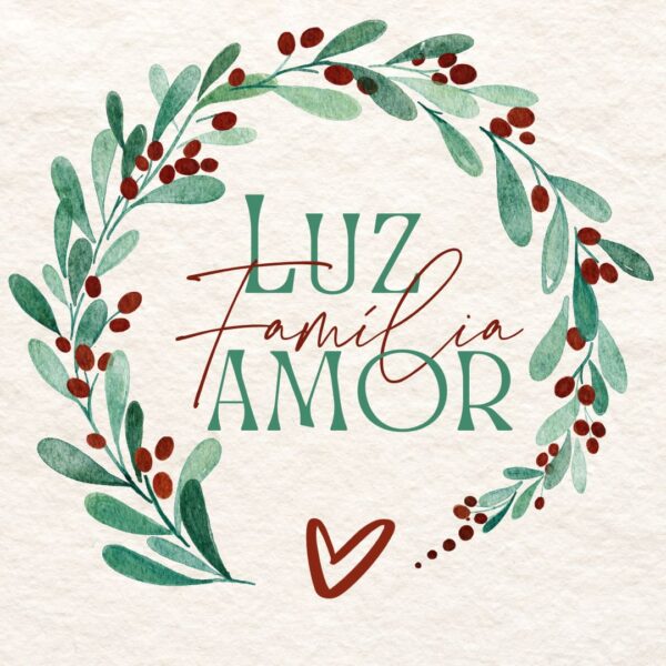 Azulejo Decorativo - Luz, Amor, Família