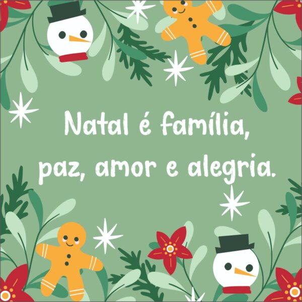 Azulejo Decorativo - Natal é Família