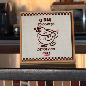 Azulejo Decorativo O Dia Só Começa Depois do Café