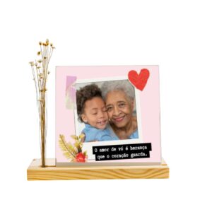 Azulejo Personalizado – Vó – Base Com Flor