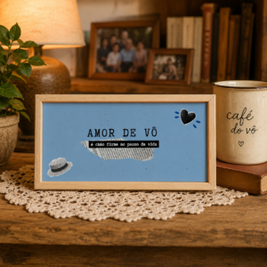 Azulejo Decorativo Amor de Vô é o Chão Firme no Passo da Vida – Moldura
