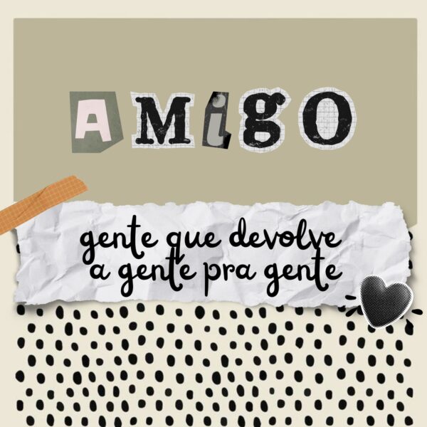 azulejo decorativo - gente que é amigo