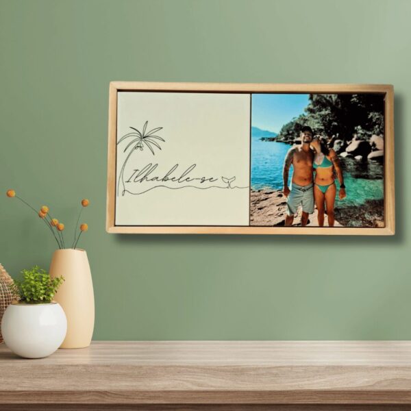 Mural Personalizado com 1 Azulejo + 1 arte + Moldura - 15x30
