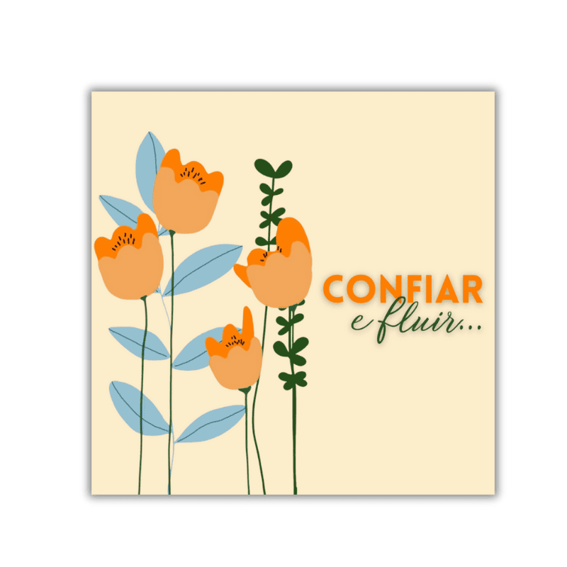 2 Azulejo Decorativo - Confiar e Fluir