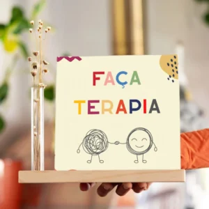 Azulejo Decorativo Faça Terapia – Fita 3M ou Moldura