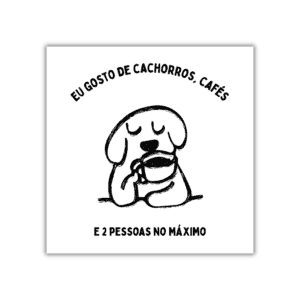 Azulejo Decorativo – Cachorro e Café