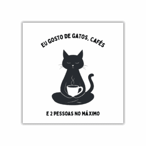 Azulejo Decorativo – Gatos e Café