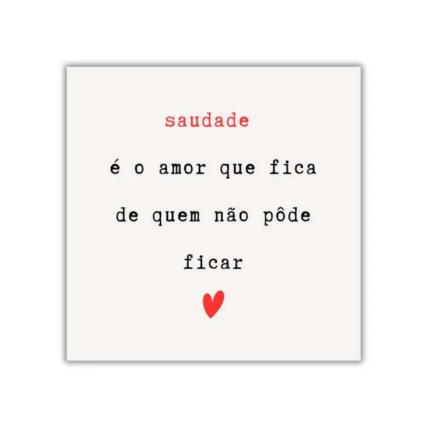 Azulejo Decorativo - Saudade