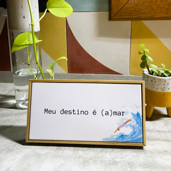 Azulejo Decorativo Meu Destino é A(mar)