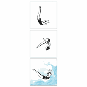 Trio de Azulejos – Mergulho