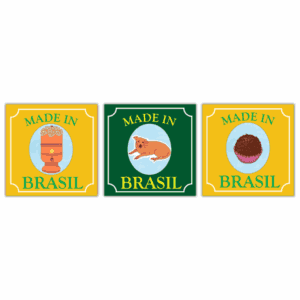 Trio de Azulejos – Made in Brasil (escolha suas artes*)