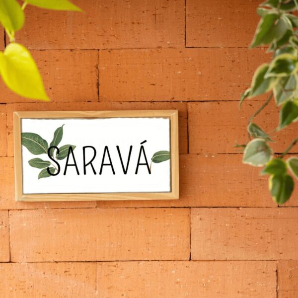Azulejo Decorativo + Moldura - Saravá