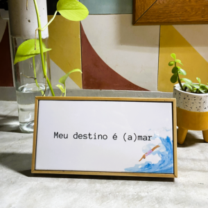 Azulejo Decorativo Meu Destino é A(mar)