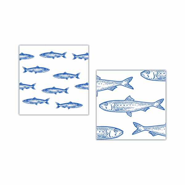 Arte da dupla de Azulejos Peixes