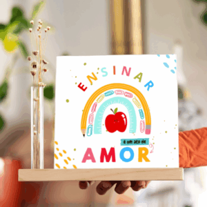 Azulejo Decorativo Ensinar é um Ato de Amor