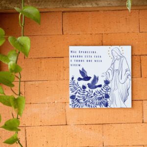 Azulejo Decorativo Mãe Aparecida, Guarda Esta Casa e Todos que Nela Vivem