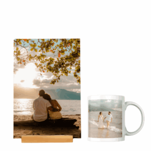 Azulejo Retângular G + Caneca – Com Foto