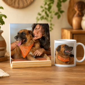 Combo Azulejo 20×20 e Caneca Personalizados com Foto