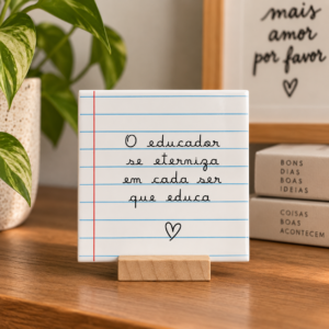 Azulejo Decorativo O Educador se Eterniza em Cada Ser que Ele Ensina