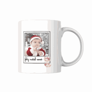 Caneca – Feliz Natal Vovó *com sua foto