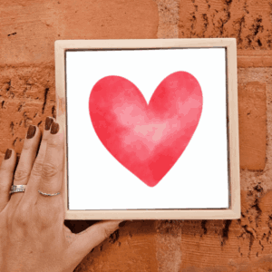 Azulejo Decorativo Amor – Ilustração de Coração