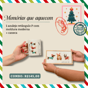 Combo Natal – 1 Azulejo P + Moldura + Caneca