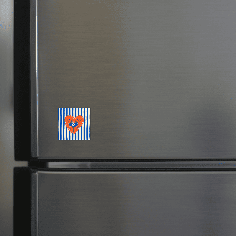 Azulejo Decorativo - Coração Listras - Imagem 2