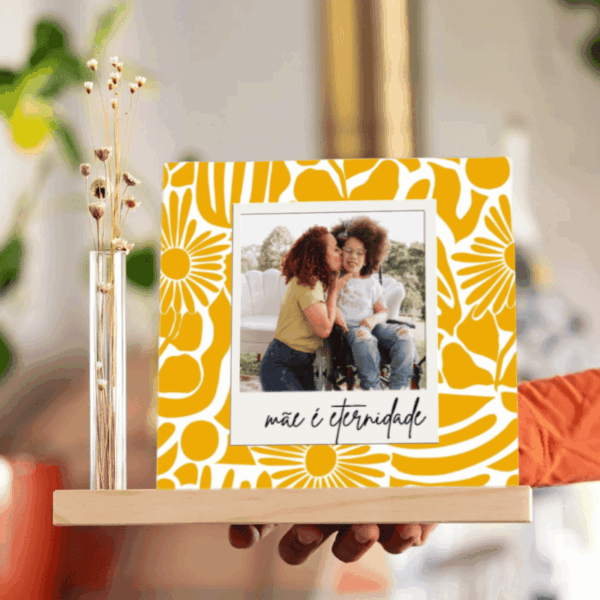 Azulejo personalizado com foto: Mãe é Eternidade com Sua Foto