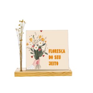 Dia da Mulher – Combo Azulejo G + Base com Flor