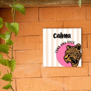 Azulejo Decorativo Calma Como Uma Onça