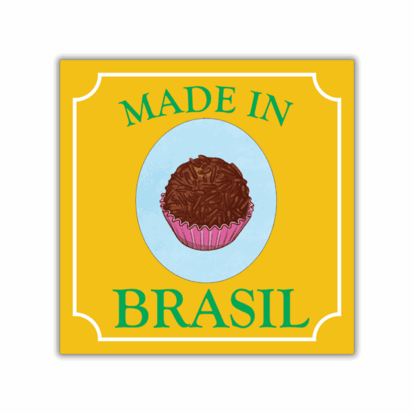 Arte do azulejo decorativo Brigadeiro Made in Brasil