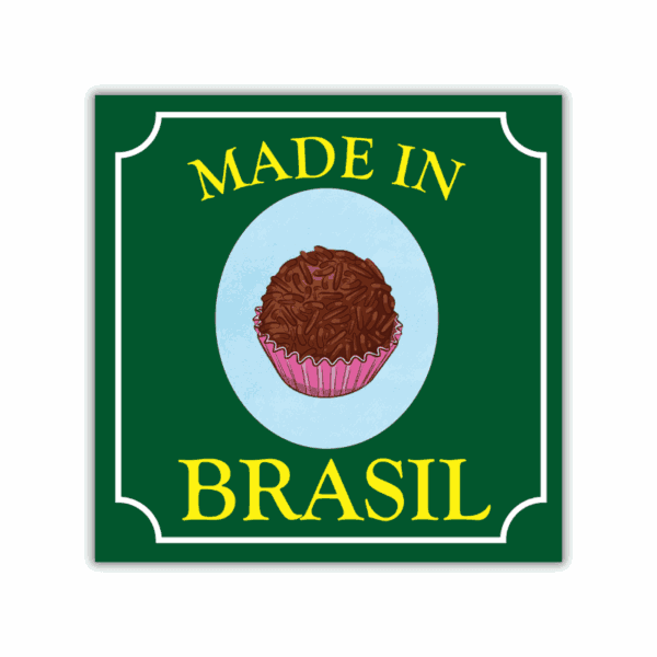 Arte do azulejo decorativo Brigadeiro Made in Brasil