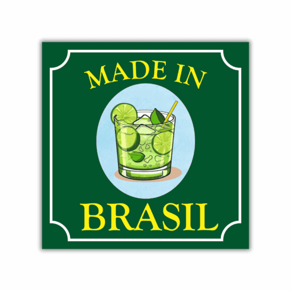 Arte do azulejo decorativo Caipirinha Made in Brasil