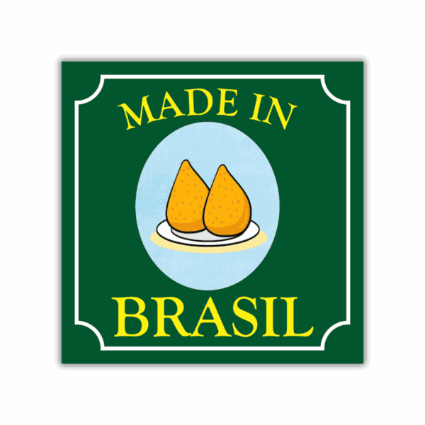 Arte do azulejo decorativo Coxinha Made in Brasil