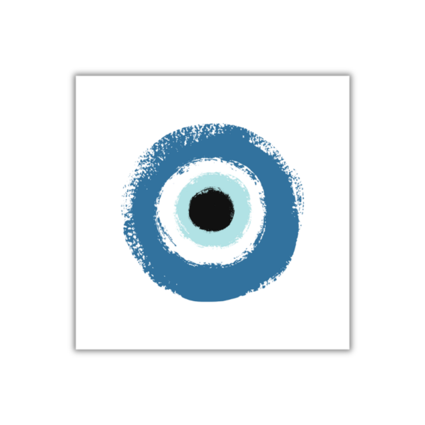Arte do ímã mini azulejo 5x5 com olho grego azul