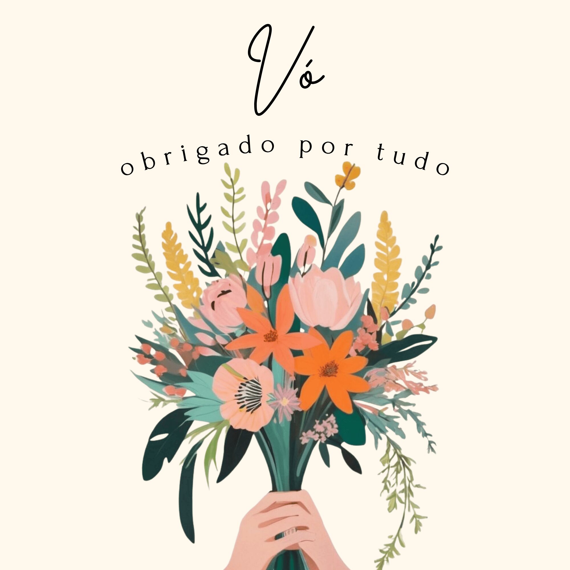 Azulejo Quadrado G + Base com Flor - Vó - Imagem 5