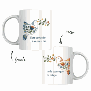 Caneca Personalizada Seu Coração é Meu Lar