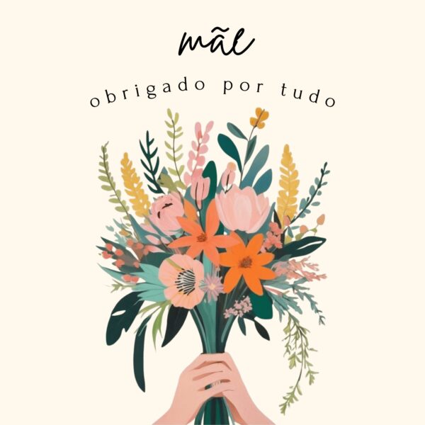Arte do azulejo para Mãe: Mãe, obrigado por tudo