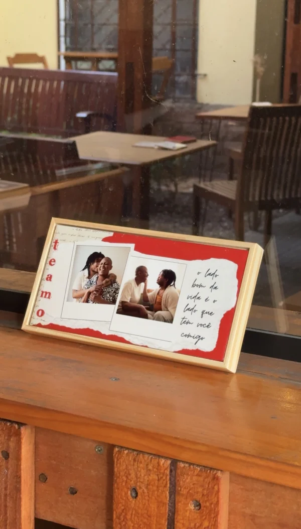 Azulejo personalizado com foto: com Fotos e Frase Romântica