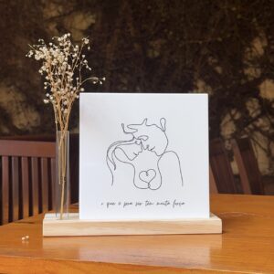 Azulejo Decorativo Romântico Minimalista com Base Flor