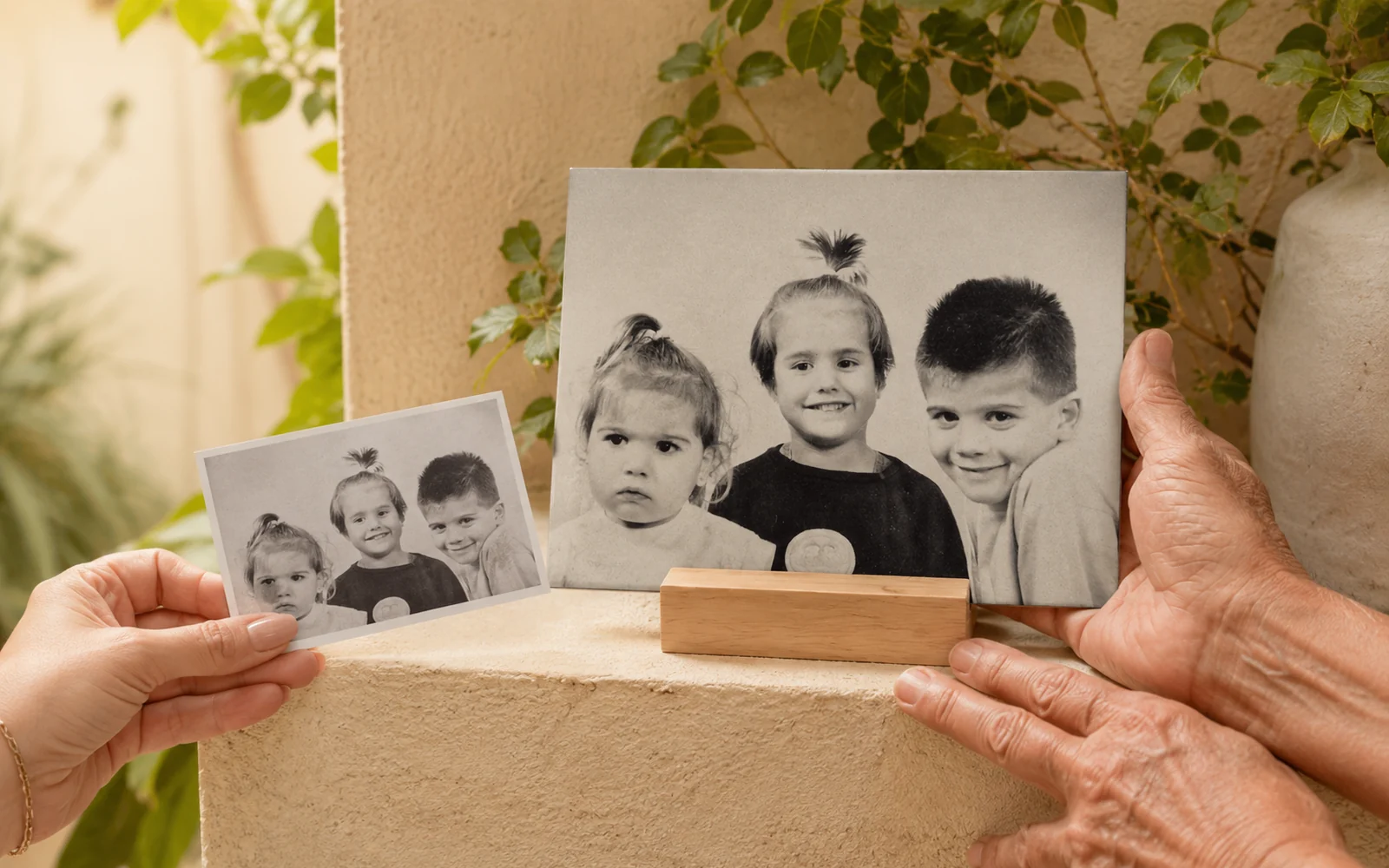 Azulejo personalizado com foto de família