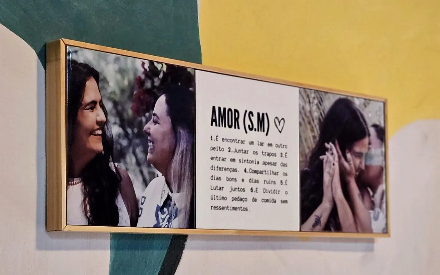 Trio de azulejos personalizados com moldura