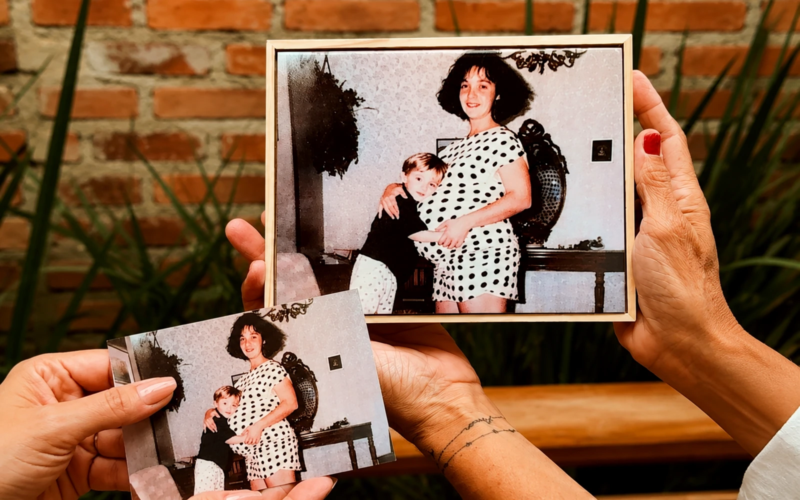 Azulejo personalizado com foto de família
